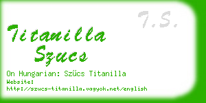 titanilla szucs business card